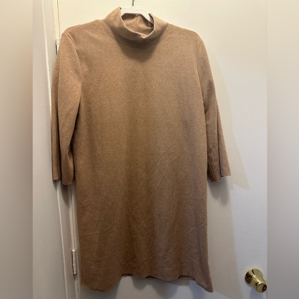 Cozy Tan Long Sleeve Dress